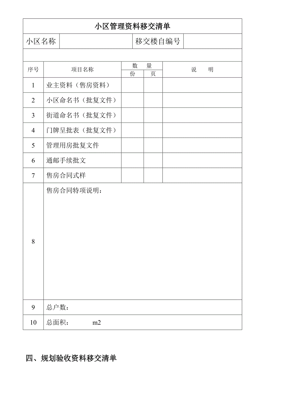 张物业交接表格_第4页