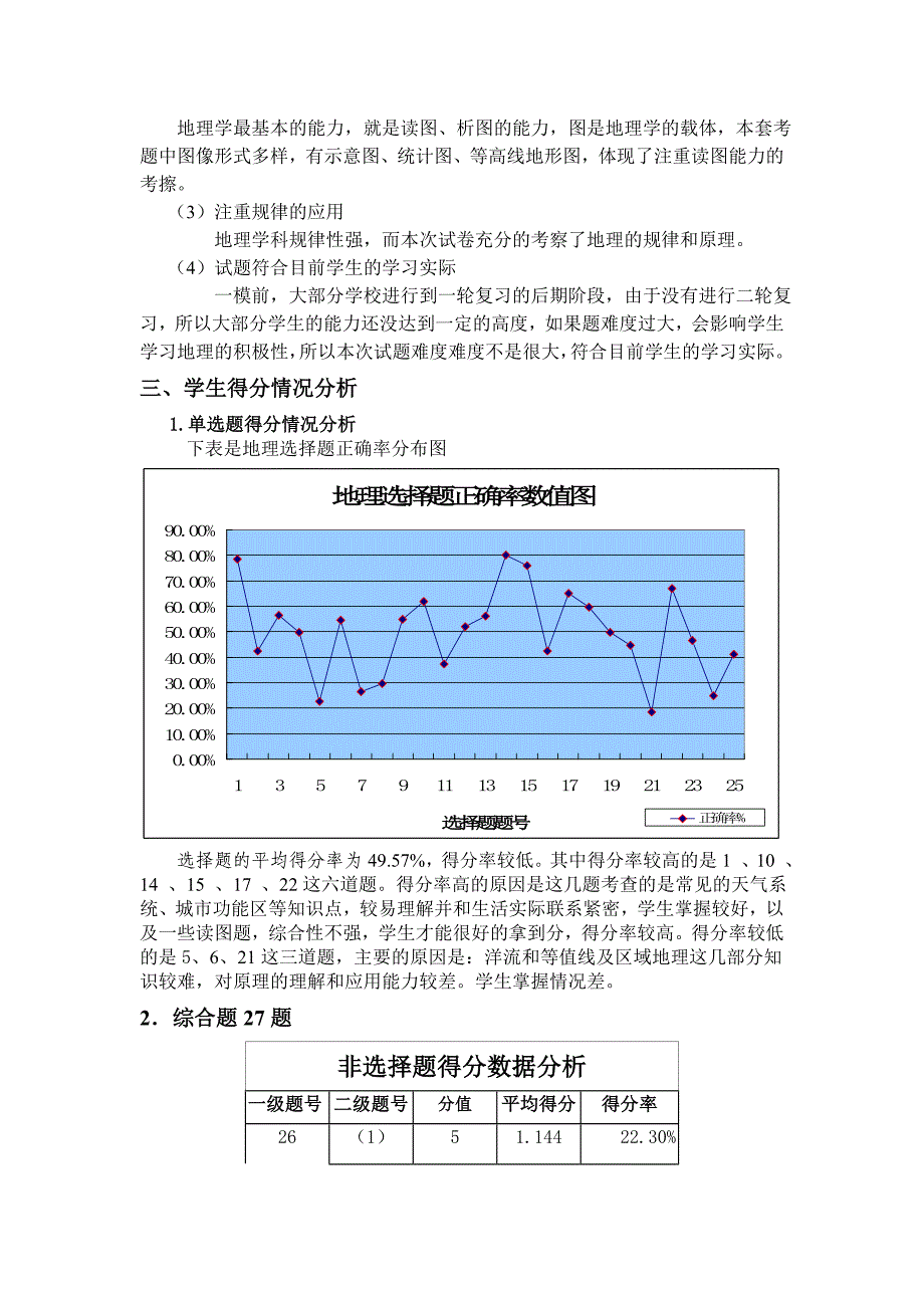 高三地理一模成绩分析_第2页