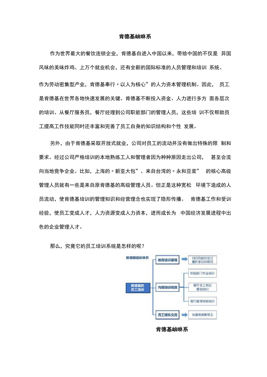 肯德基的培训体系_第1页