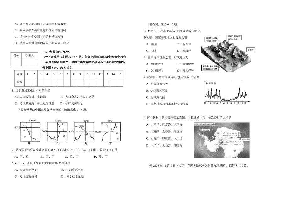 教师水平考试初中地理试卷.doc_第2页