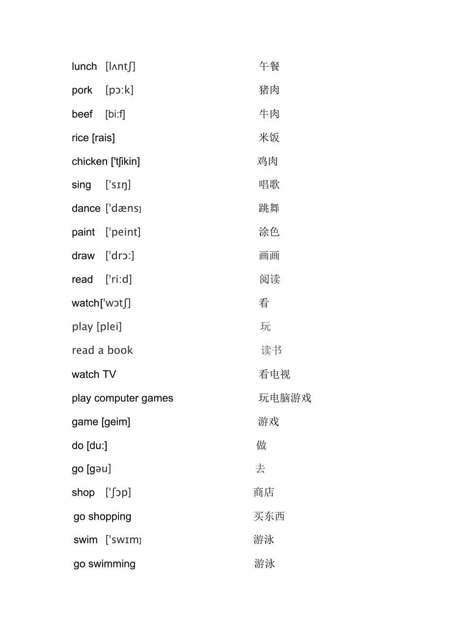 新小学英语四年级下册单词表(带音标) （精选可编辑）.doc_第5页