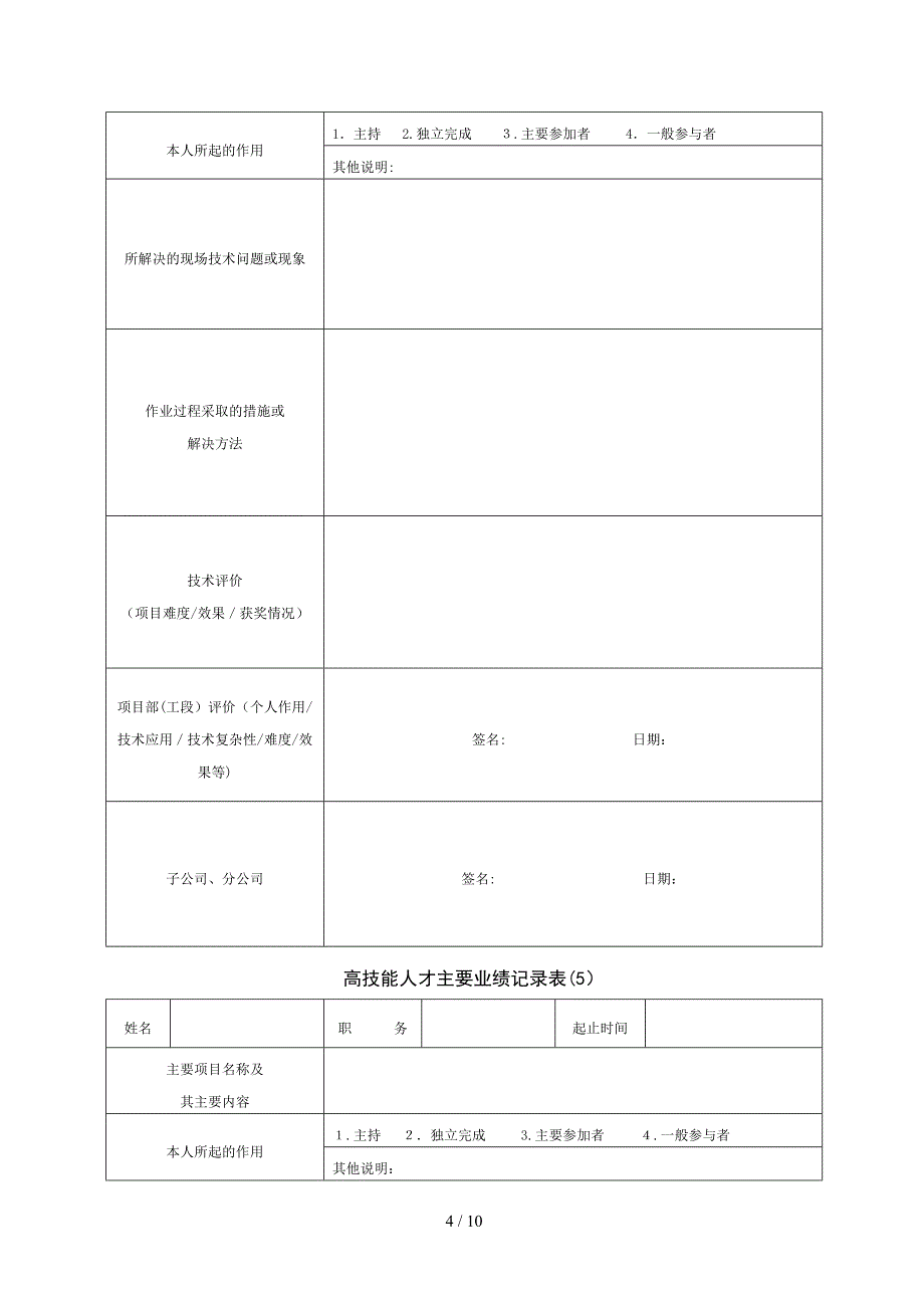 主要业绩记录表_第4页