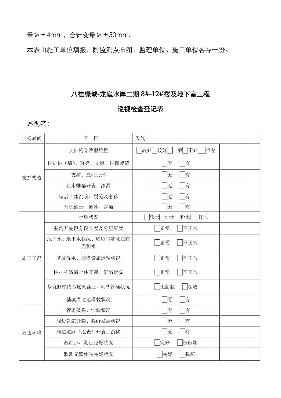 基坑支护监测记录表_第3页