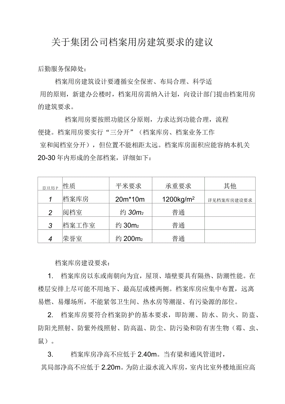 档案库房建设要求_第1页
