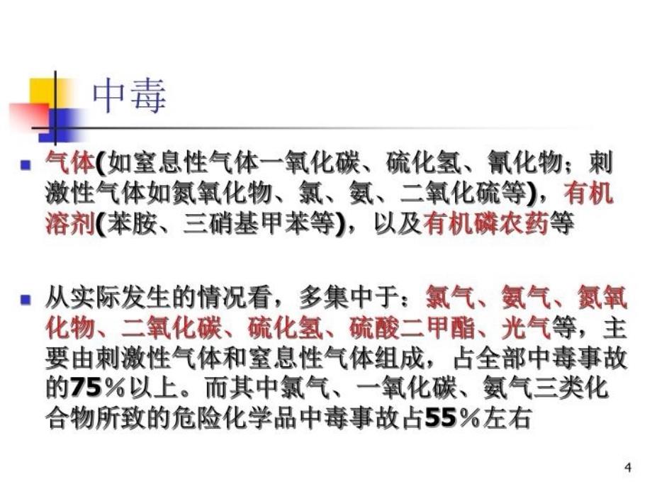 危险化学品事故的现场救护1教学内容_第4页