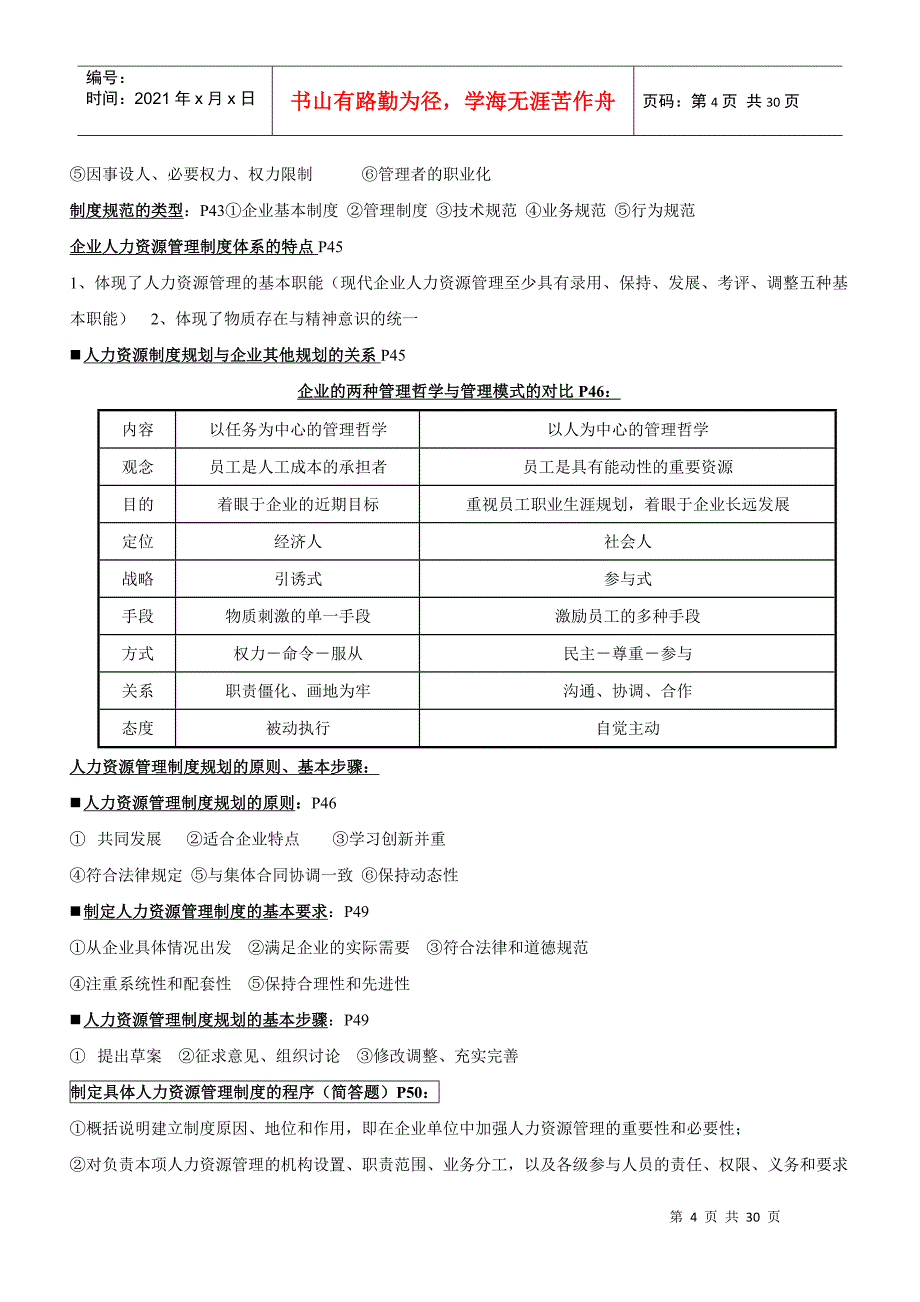 X年人力资源必考基础知识第一部分_第4页