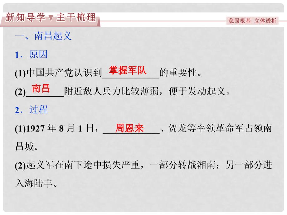 优化方案高中历史 第四单元 近代中国反侵略、求民主的潮流 第15课 国共的十年对峙课件 新人教版必修1_第3页