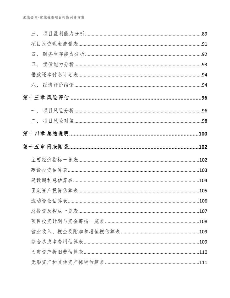 宣城桩基项目招商引资方案_参考范文_第5页