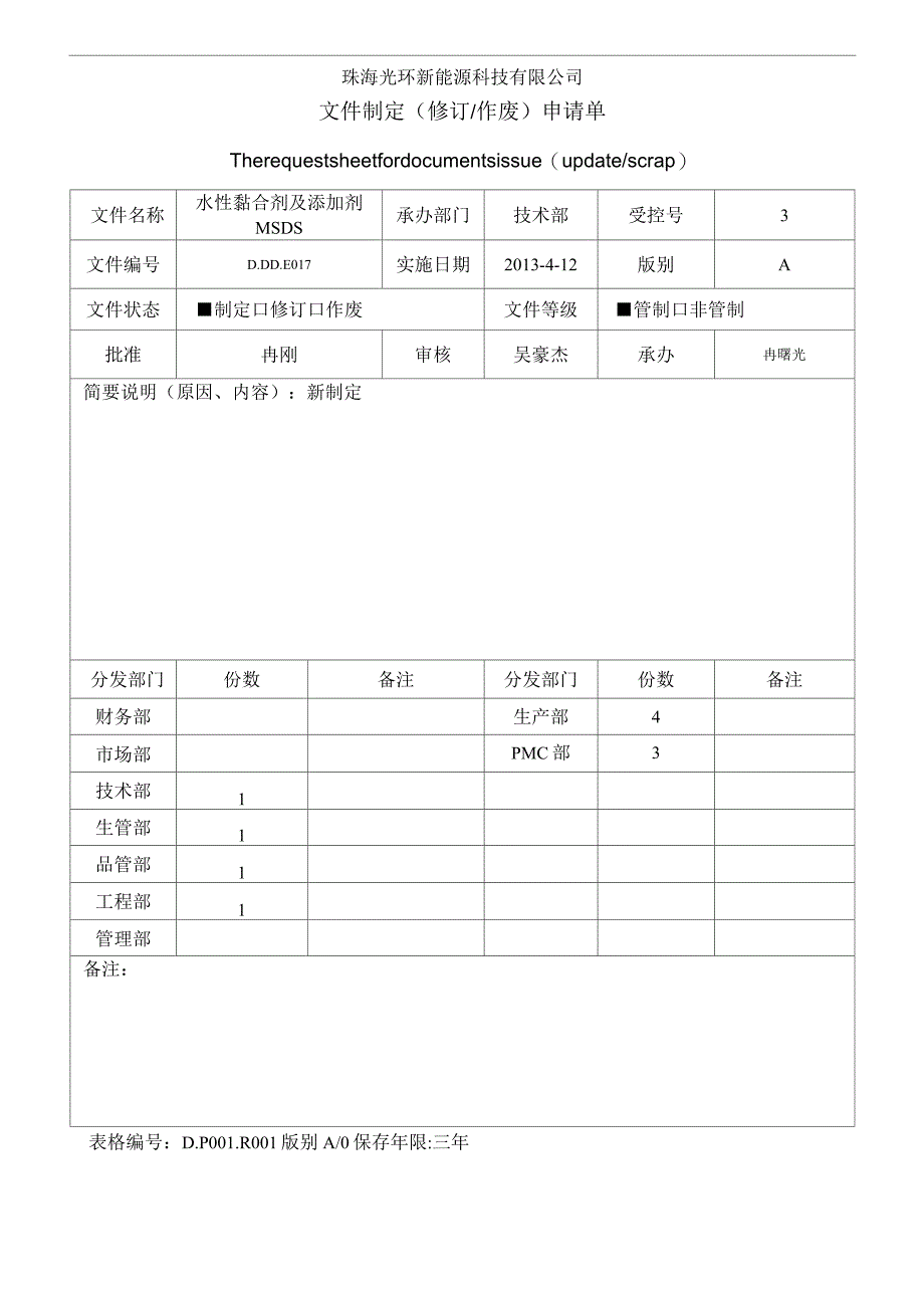 017水性黏合剂及添加剂MSDS_第1页