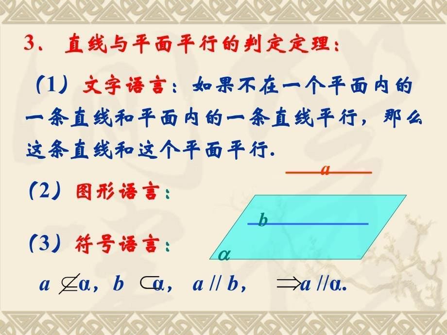 【数学】1.2.2《空间中的平行关系》课件（人教B版必修2）_第5页