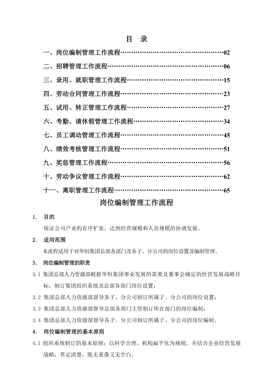 集团公司总部人事管理流程(DOC73页)_第1页