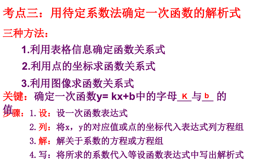 一轮中考复习正比例函数及一次函数复习课件_第4页