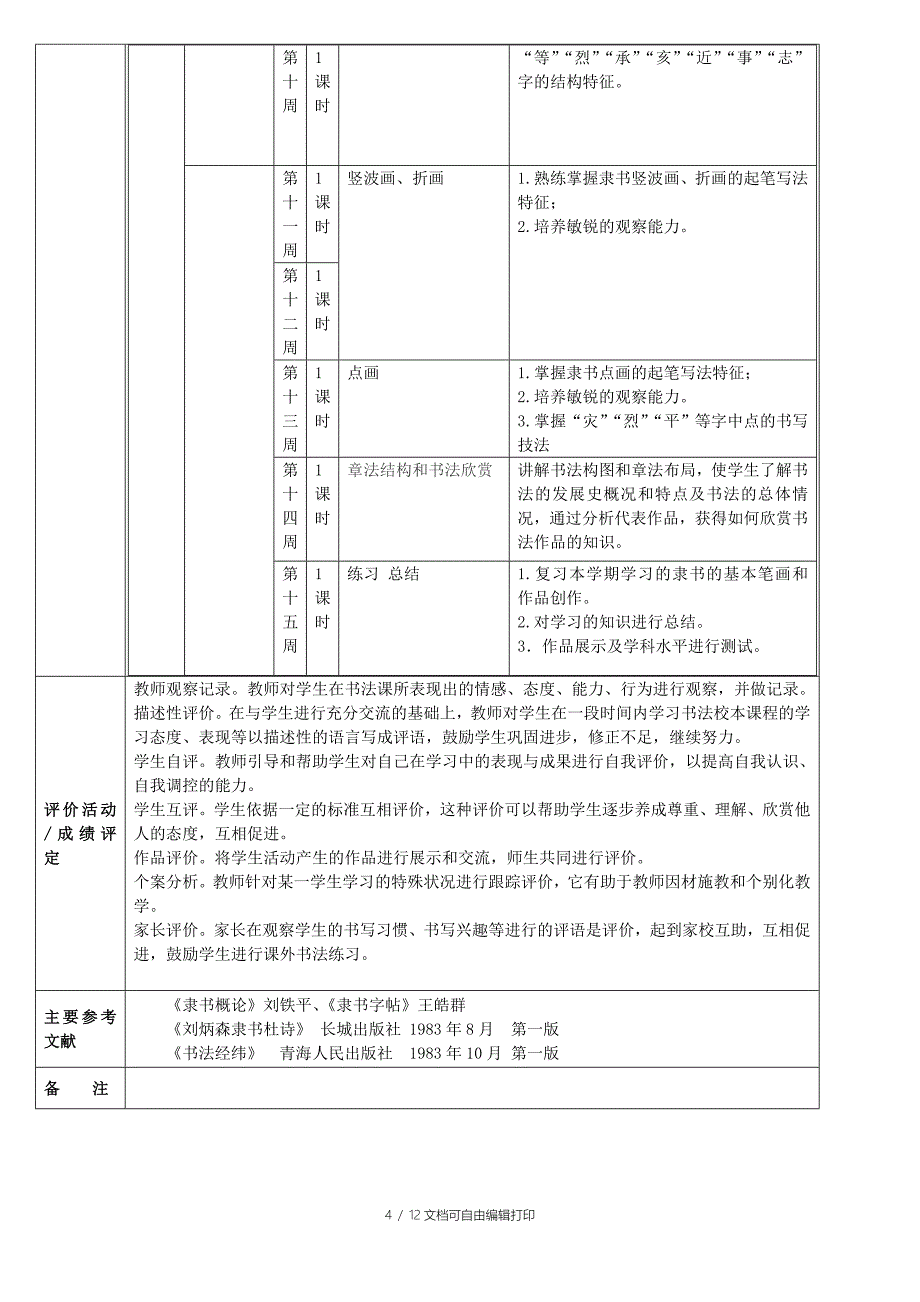 书法课程纲要与教学方案_第4页