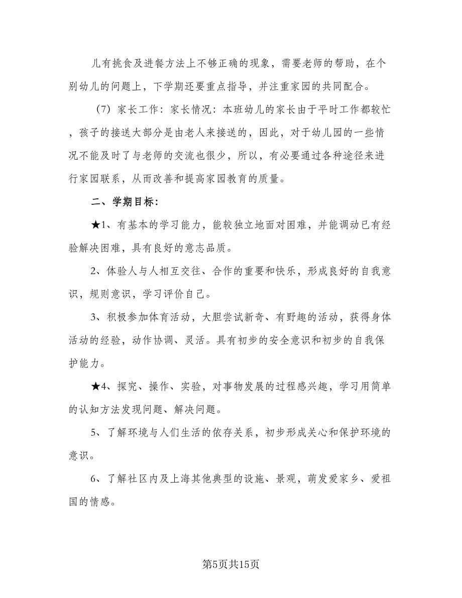 大班上学期教师计划（四篇）.doc_第5页