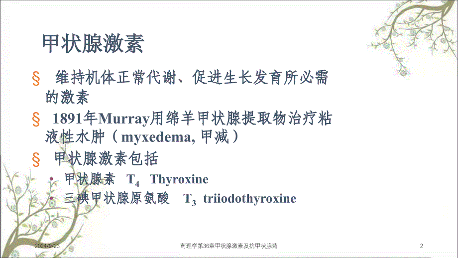 药理学第36章甲状腺激素及抗甲状腺药课件_第2页