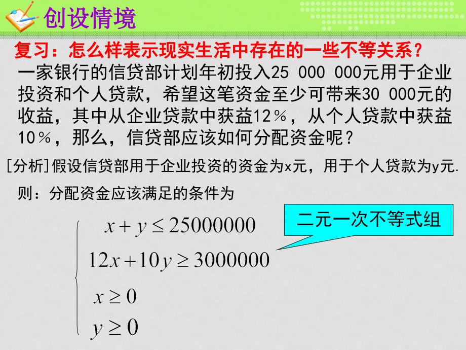 高中数学：第三章不等式教学课件(共17套)新课标人教A版必修5平面区域（1）_第1页