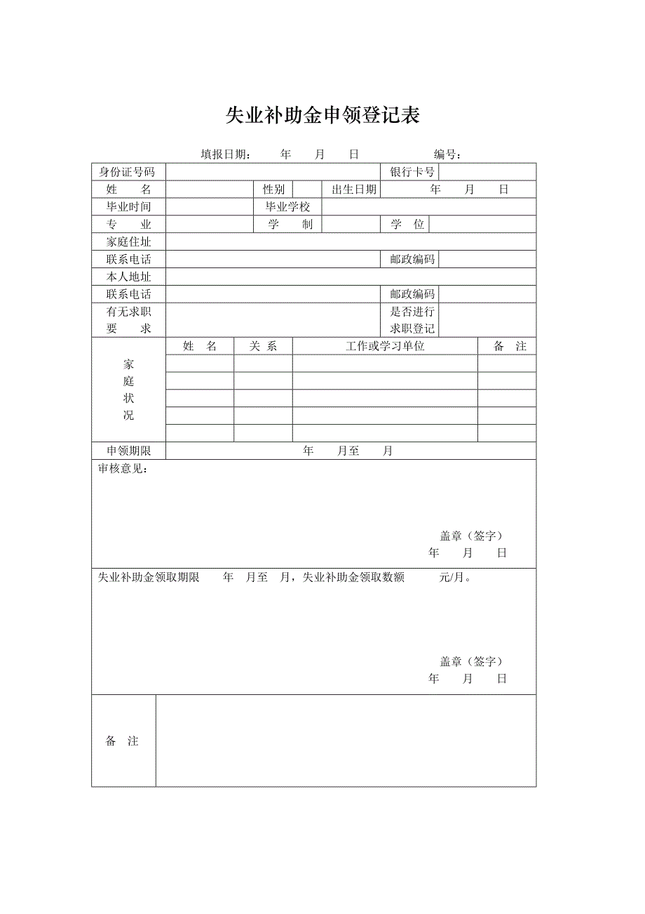 失业补助金申领登记表.doc_第1页