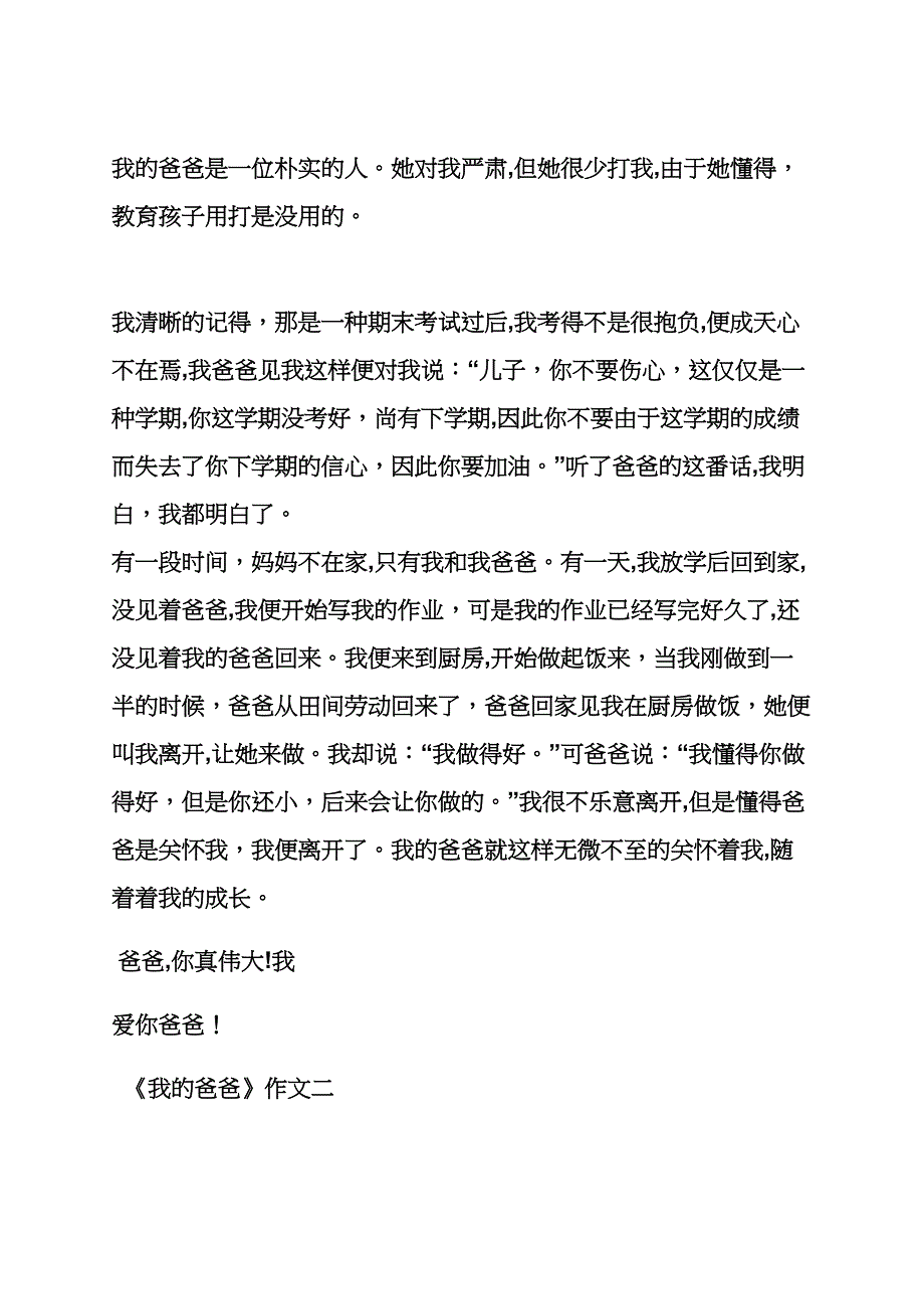 爸爸作文之爸爸的眼睛作文400字_第3页