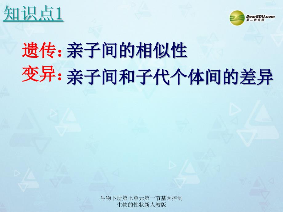 生物下册第七单元第一节基因控制生物的性状新人教版课件_第4页