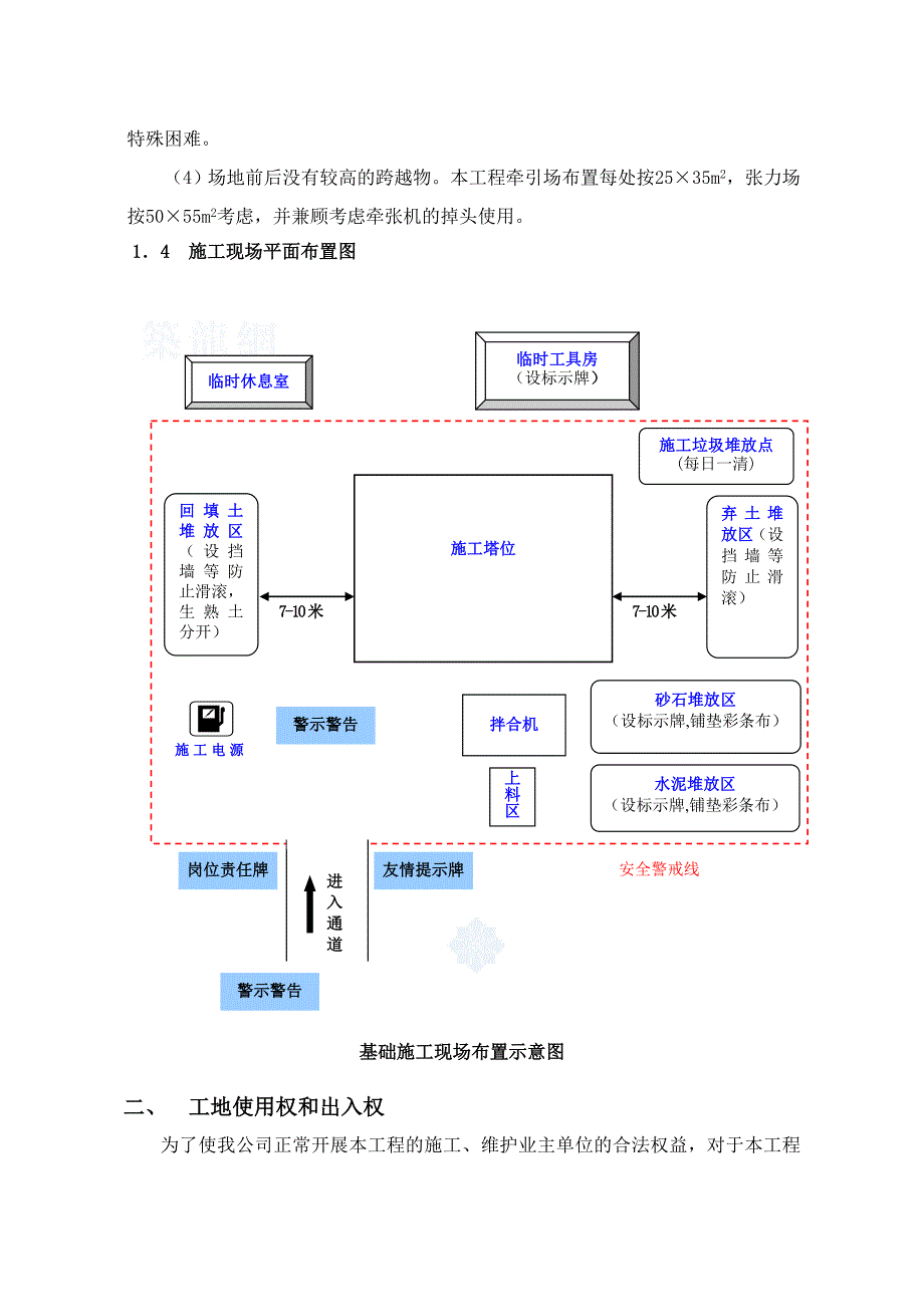 电力线路施工工地管理和施工平面布置_第2页