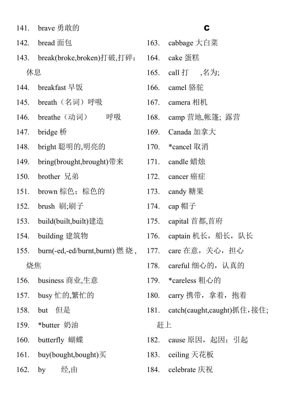 初中必备词汇表优质资料_第5页