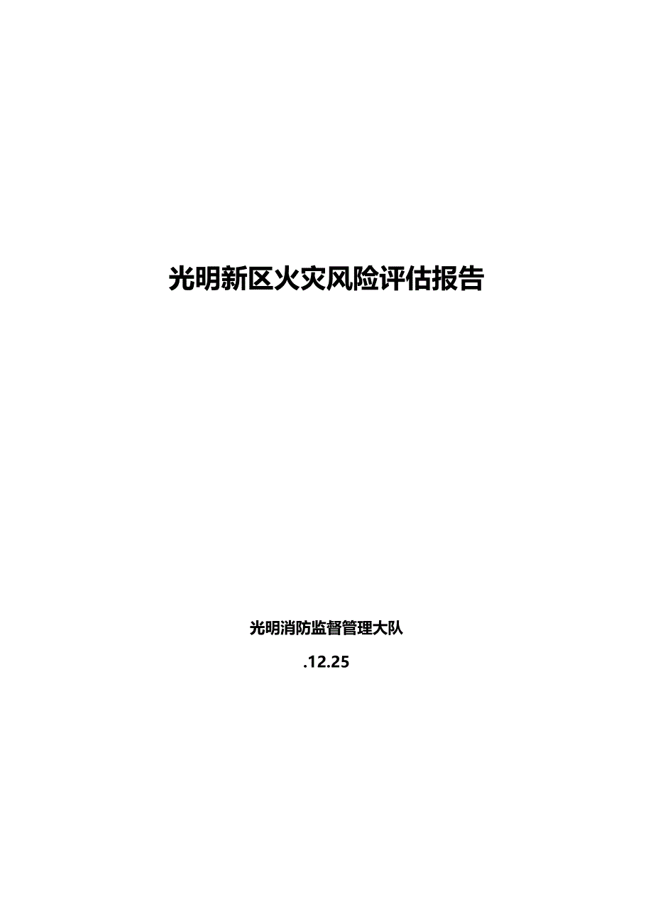 新区火灾风险分析评估基础报告_第1页