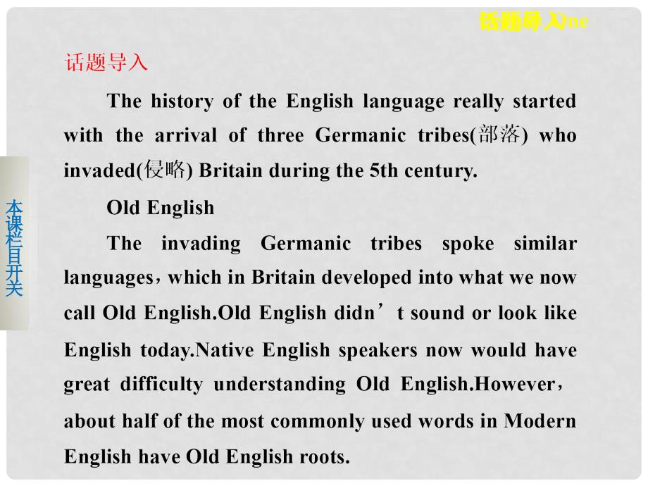 高中英语 Unit2 Period One Warming Up &amp; Reading课件 新人教版必修1_第2页