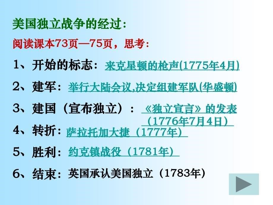 学习目标理解美国独立战争的原因经过结果及历史_第5页