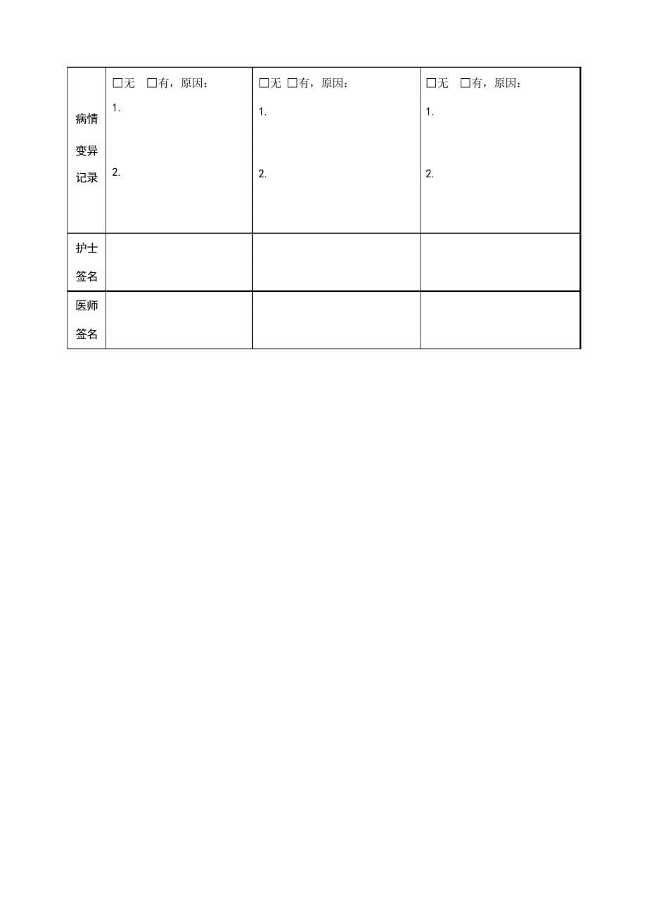 骨科临床路径表单汇总_第5页