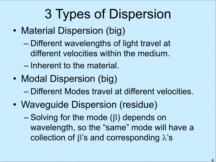 Dispersion in WaveguidesSouthern Methodist Universiy色散的波导南卫理公会大学_第4页