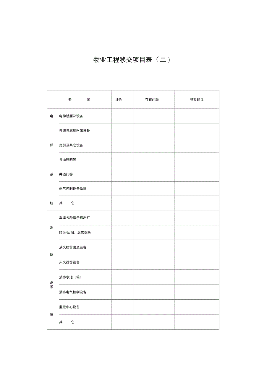 物业验收表格总结_第2页