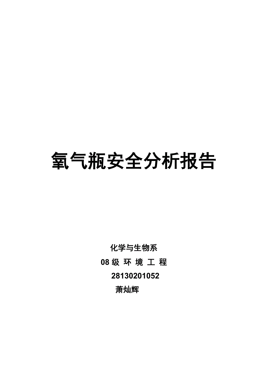 氧气瓶安全风险分析报告模版_第1页