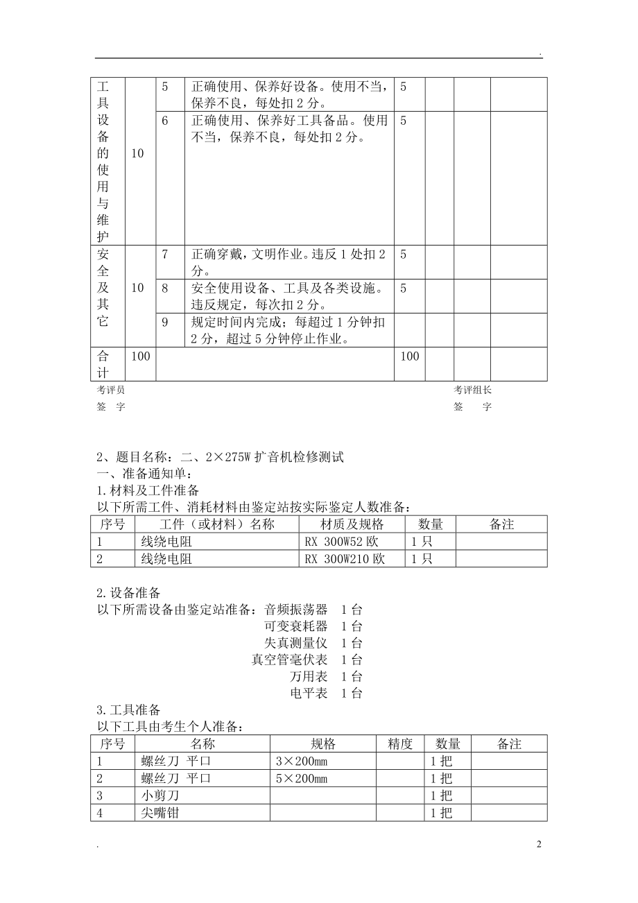 通信工(现场综合维护)技师技能试题.doc_第2页