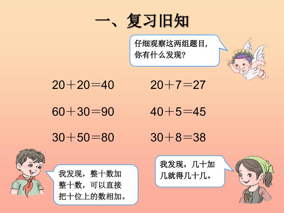 一年级数学下册 6 100以内的加法和减法（一）两位数加一位数（不进位）、整十数习题课件 新人教版.ppt_第2页