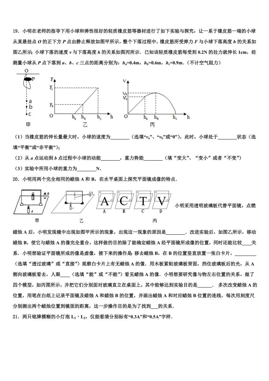 河北省秦皇岛市抚宁县2022年中考物理全真模拟试卷(含答案解析).doc_第5页