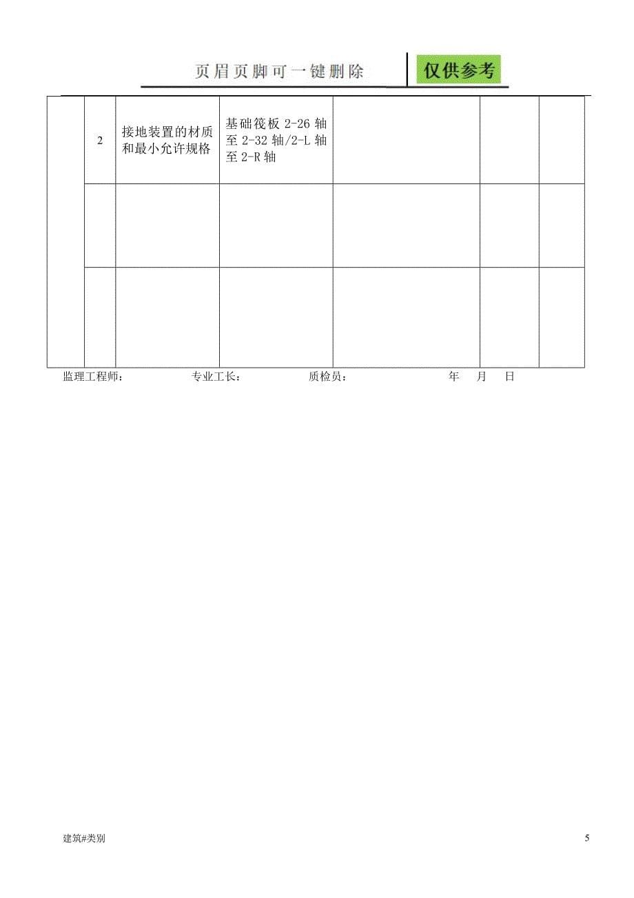 接地装置安装检验批资料应用_第5页