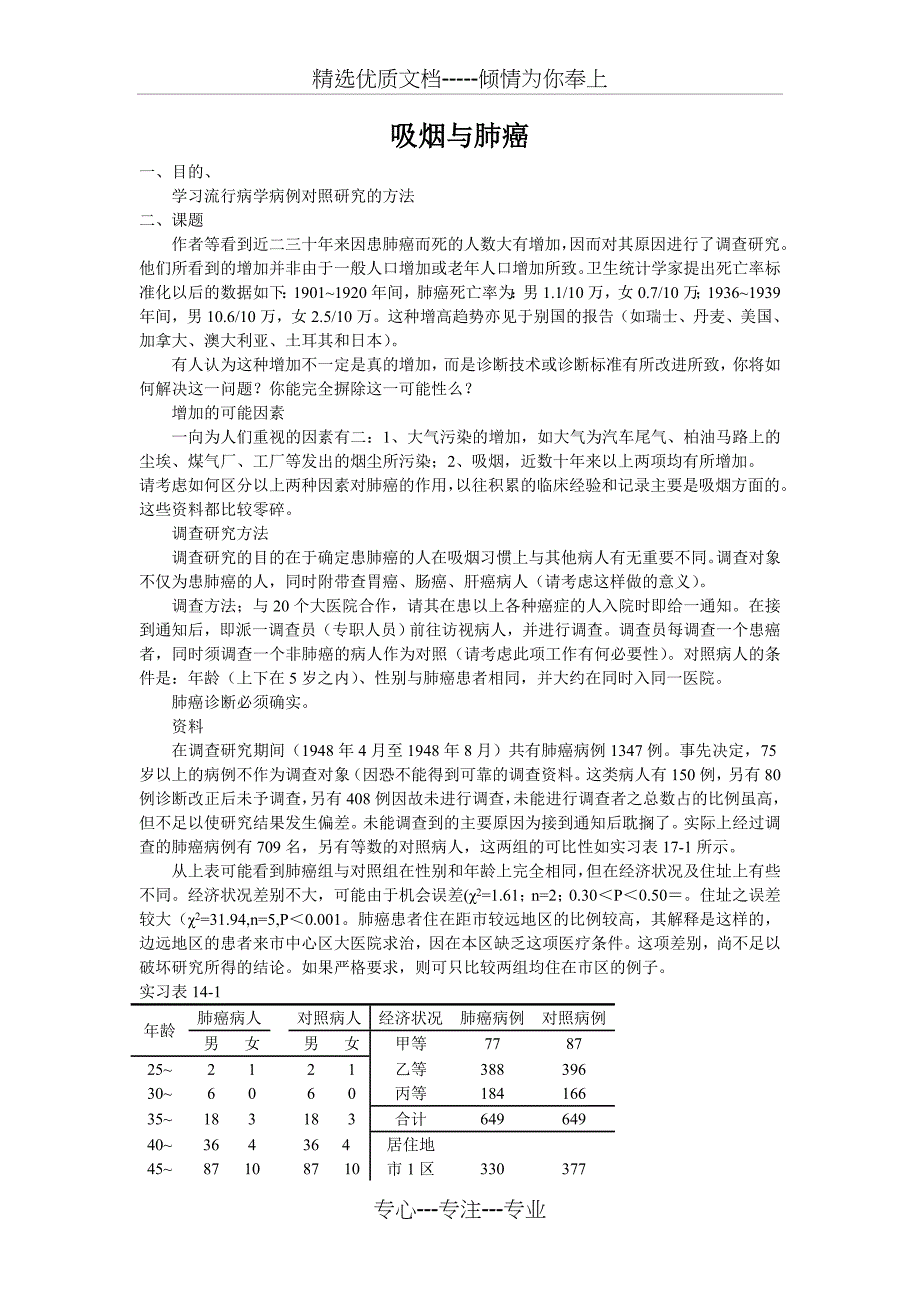 吸烟与肺癌分析_第1页