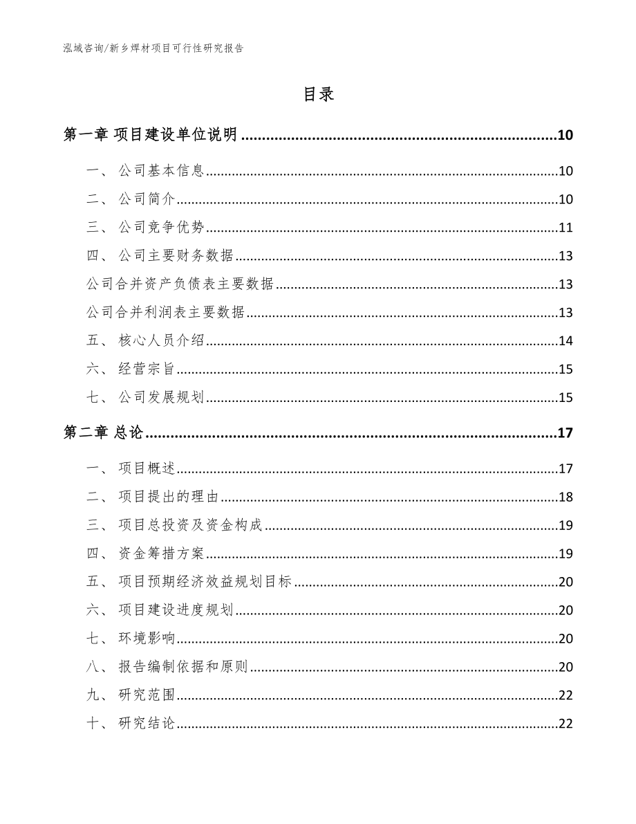 新乡焊材项目可行性研究报告【范文模板】_第2页