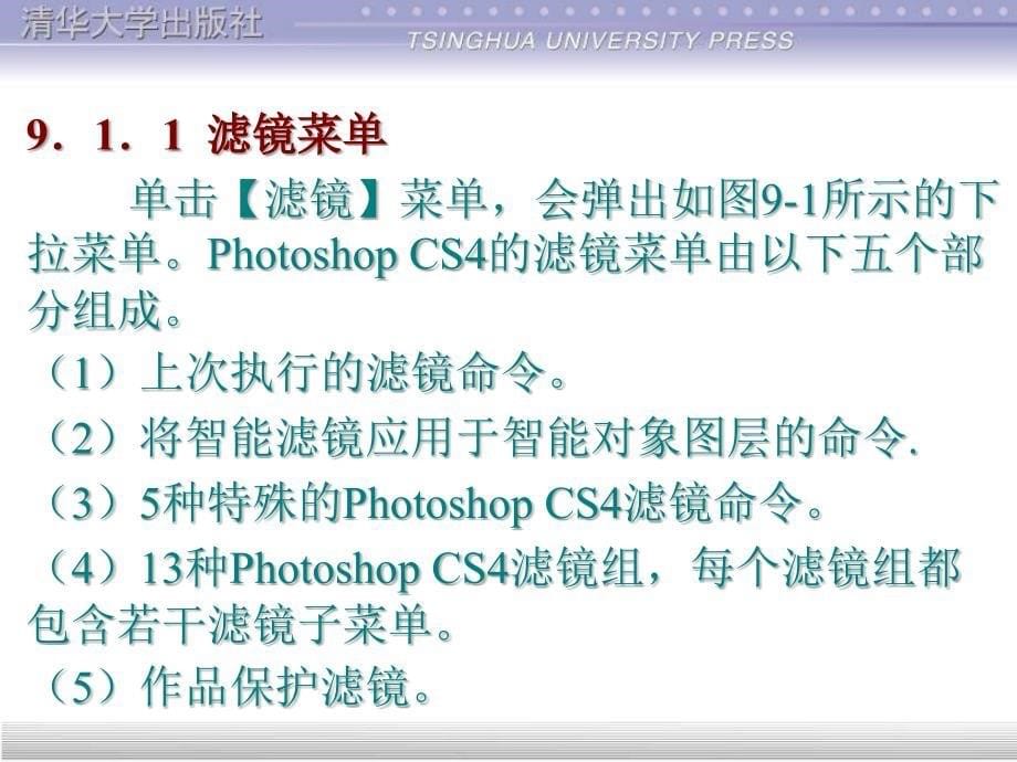 PhotoshopCS4图形图像处理教程第9章滤镜的应用_第5页