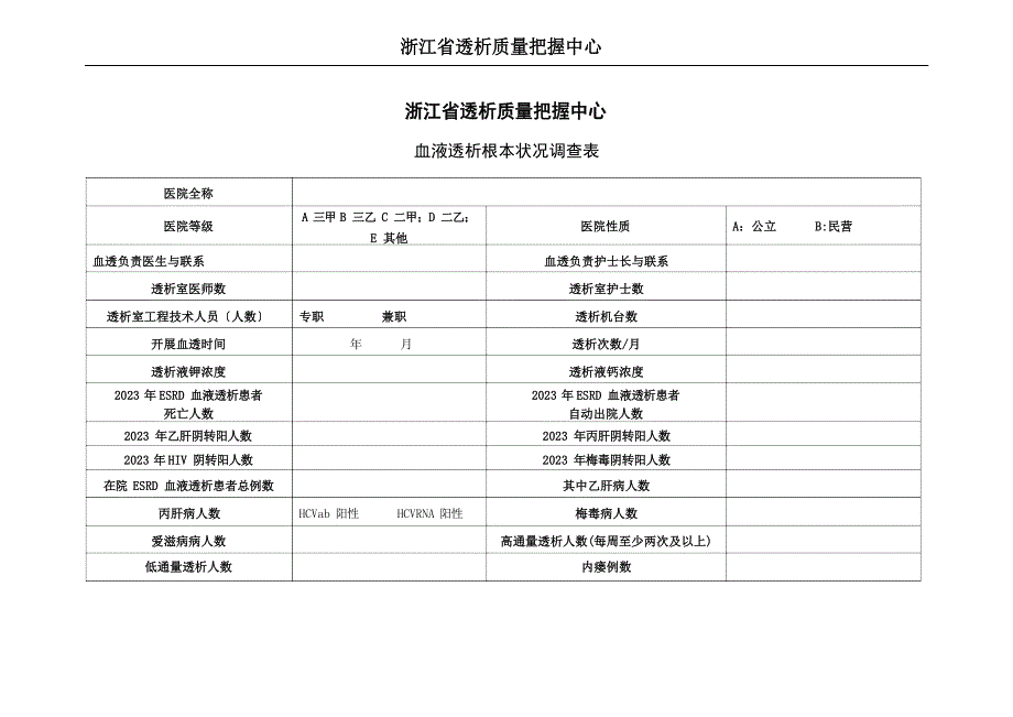 2022年血液透析质量控制检查表_第1页