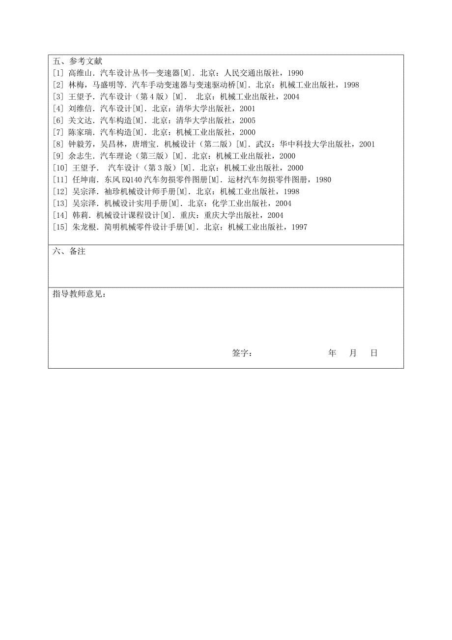 现代SUV两轴五档变速器设计_第5页