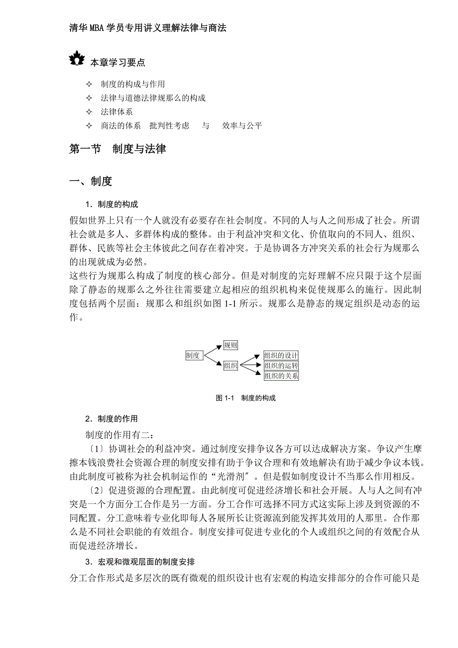 清华MBA学员专用讲义理解法律与商法_第1页