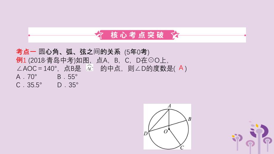 山东省滨州市2019中考数学 第六章 圆 第一节 圆的有关概念和性质课件_第1页