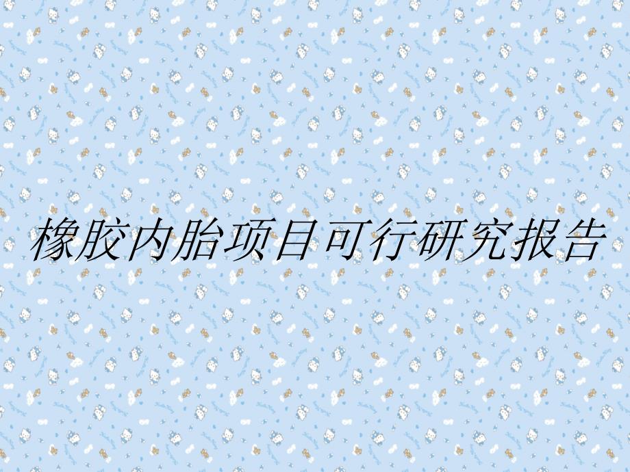 橡胶内胎项目可行研究报告_第1页