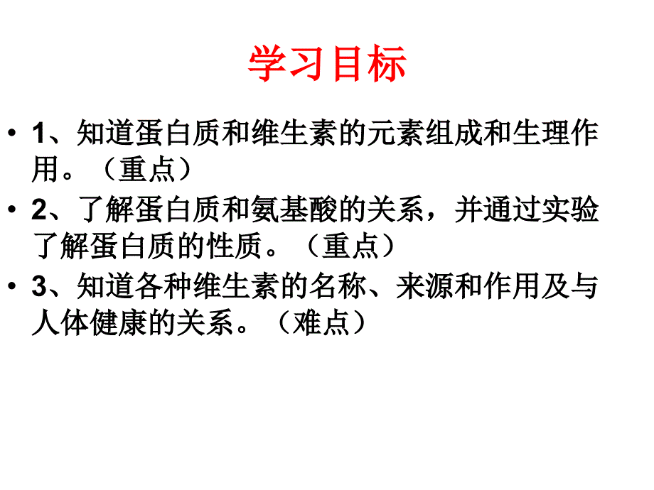 蛋白质维生素ppt课件4（化学沪科版九年级下册）_第4页