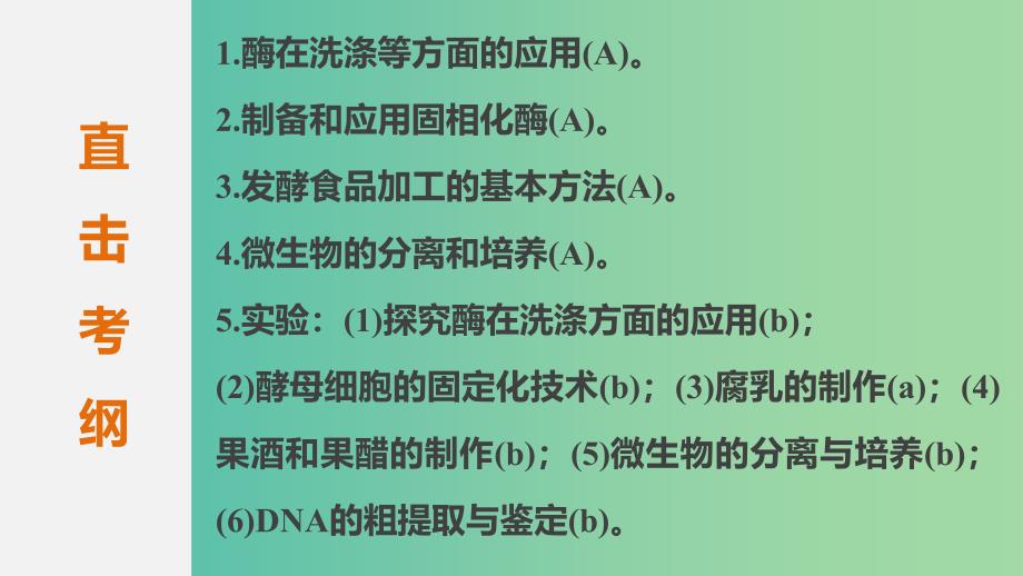 高考生物二轮专题复习 专题13 生物技术实践课件.ppt_第2页