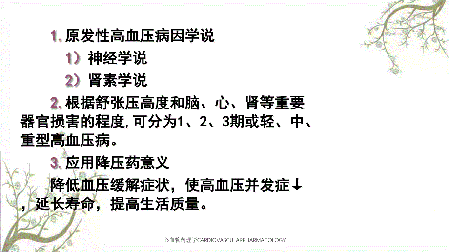 心血管药理学CARDIOVASCULARPHARMACOLOGY课件_第3页