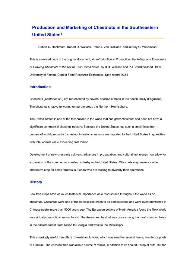 美国板栗产业农用机械外文文献翻译@中英文翻译@外文翻译