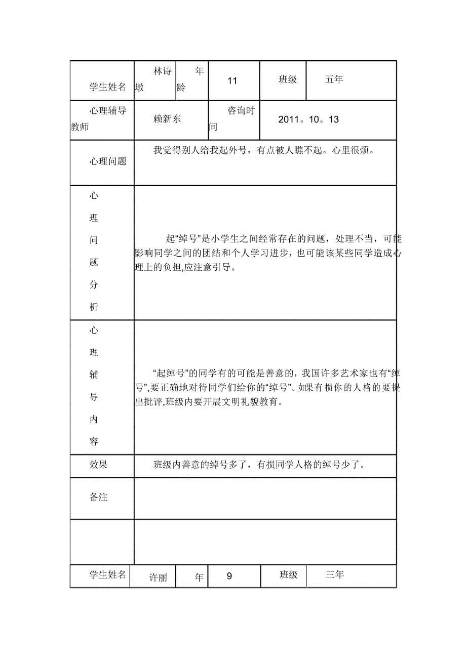 心理咨询室活动记录_第5页