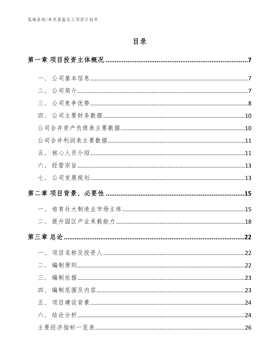 牟定县盐化工项目计划书_第1页